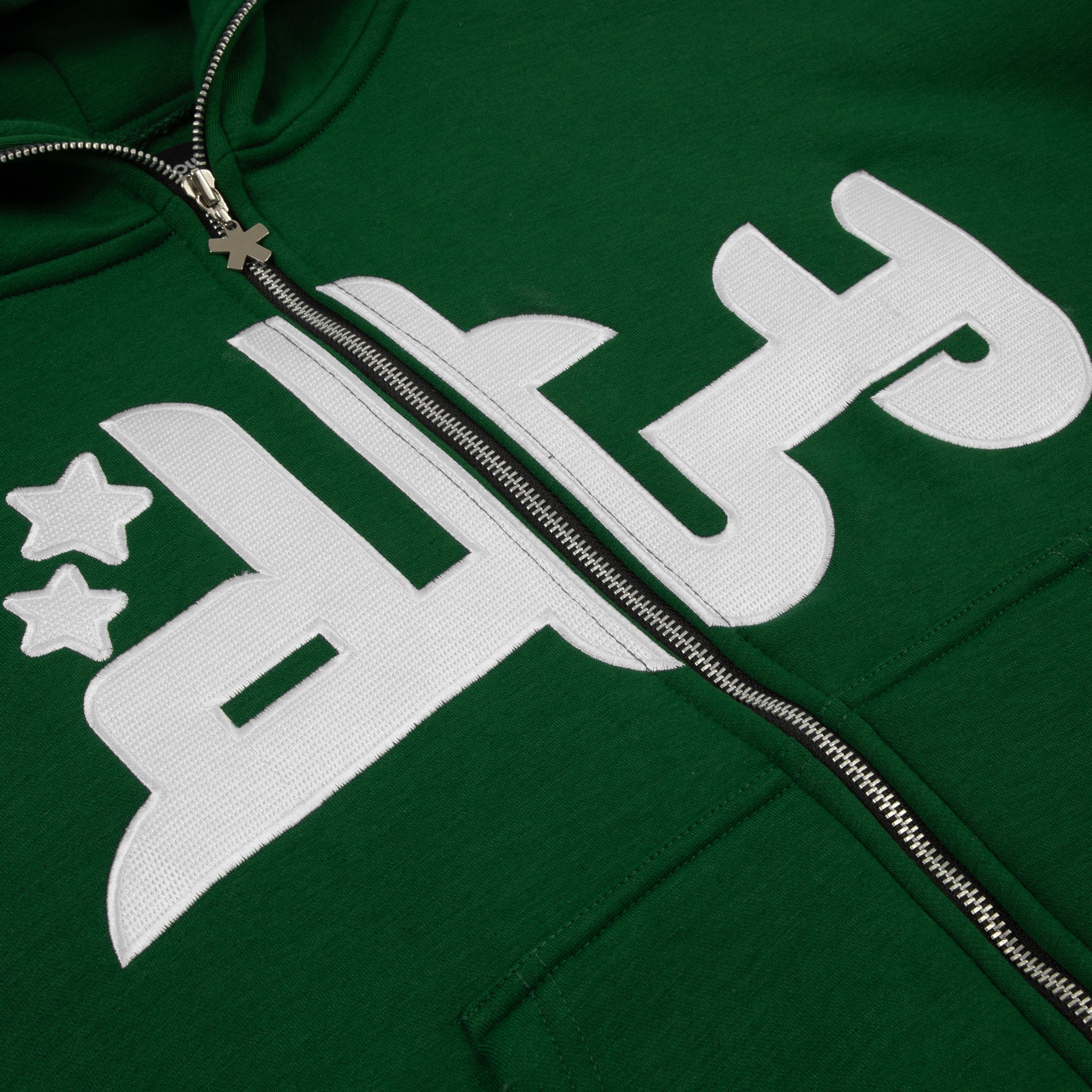 Full Zip Logo Hoodie (Forest Green)